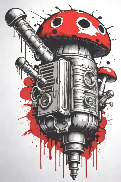 Grenade Bomb And Mushroom Combined Together