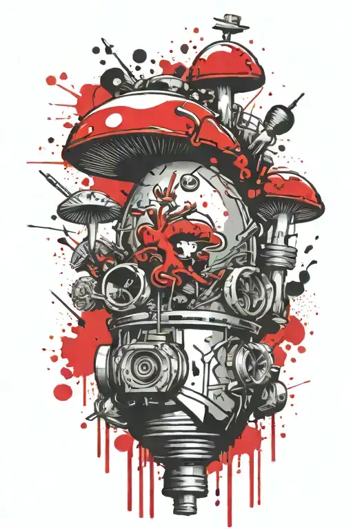 Grenade And Mushroom Combined Together