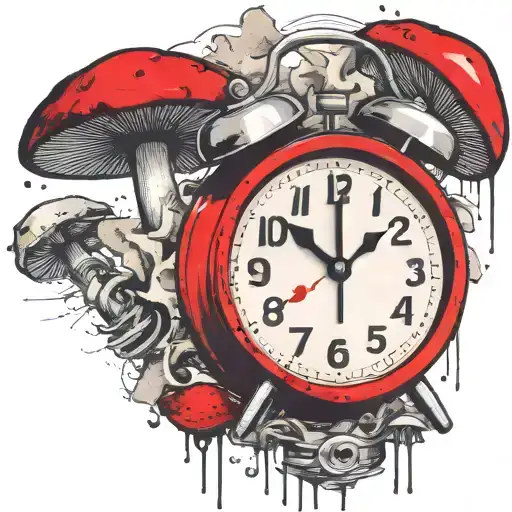 Scary Old School Alarm Clock Mushrooms And Freezing