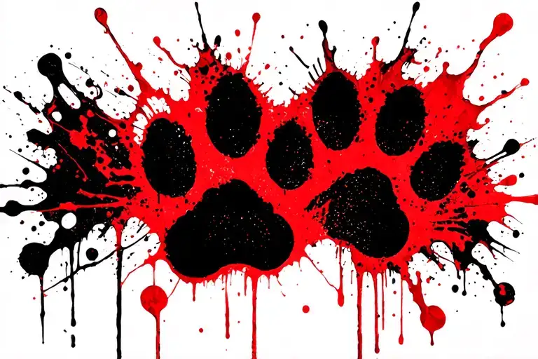 Semicolon Design Of A Cat Paw Print Forming