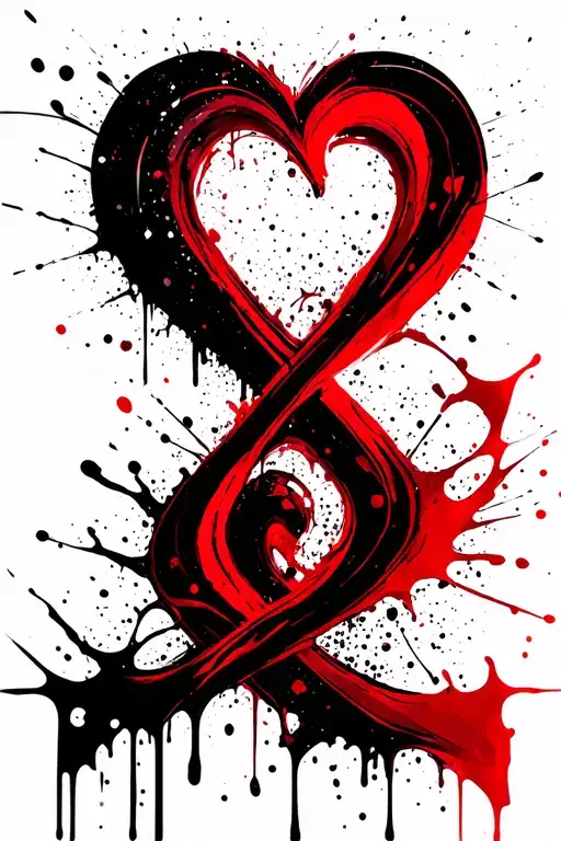 Symbole Amour In Fine Line