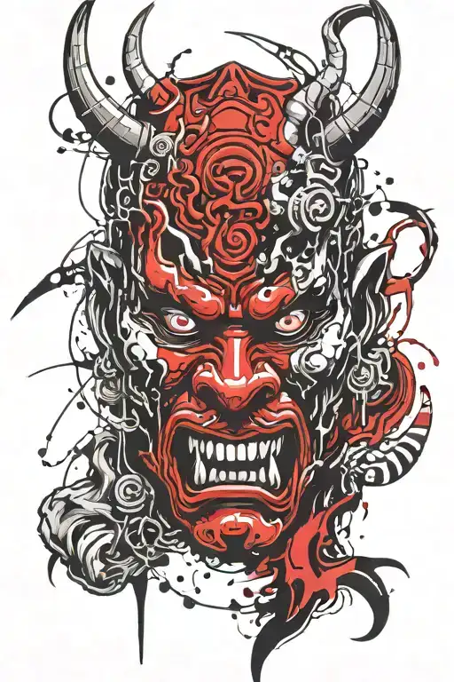 Scary Oni Mask