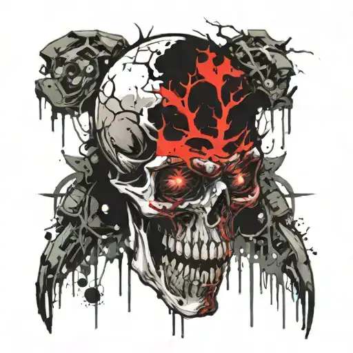 Skull Forest Moon Demon Anger