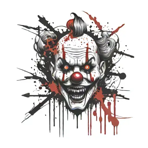 Blood Moon Scary Clown Light Knife