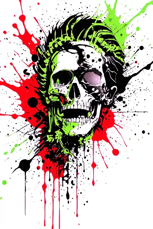 David Martinez Sandevistan Spine Tattoo Design Green And Black