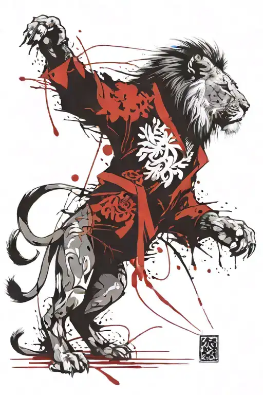 Lion In Kimono