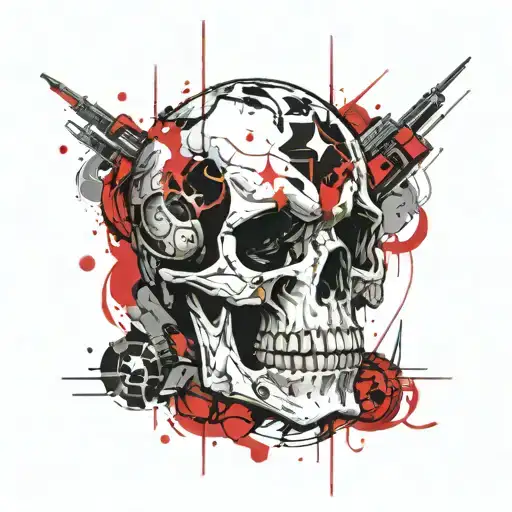 Skull Heavy Metal Star Trek Star Wars