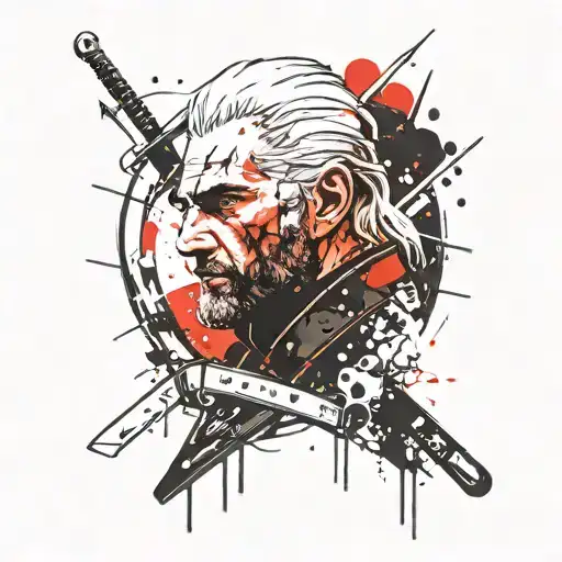 Geralt Of Rivia Portrait Style