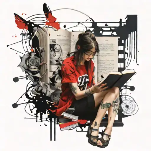 A Girl Reading A Book