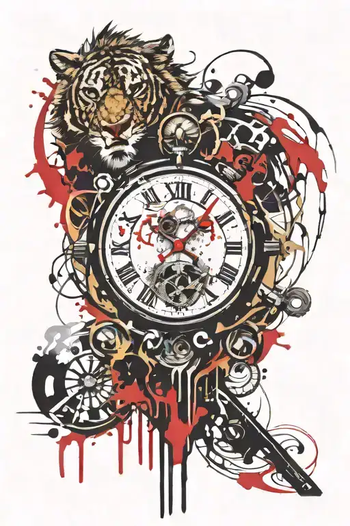 Sabertooth Clock Surrounded