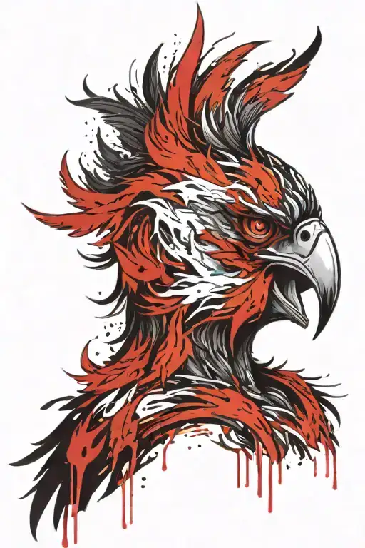 Pheonix Bird Burning Away Face Mask