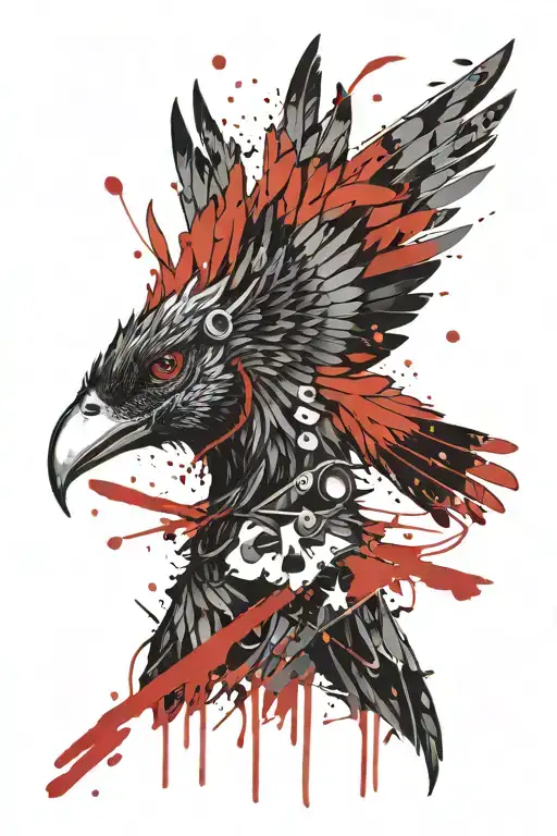 Pheonix Bird Flying Holding Face Mask