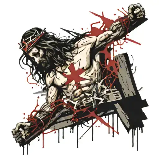 Old School Jesus Crucified