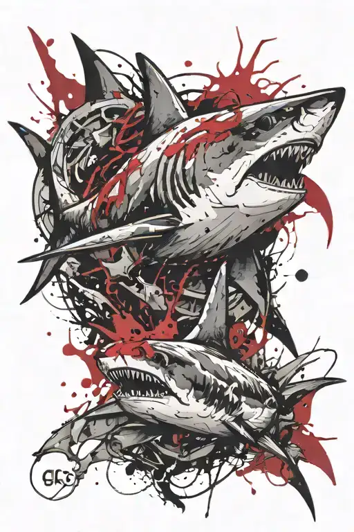 Bloody Shark Surrounded