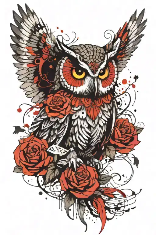 Owl And Day Of The Dead Female Angel