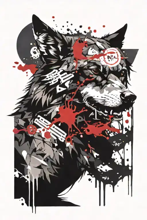 A Plot With A Wolf And A Burnt Crow