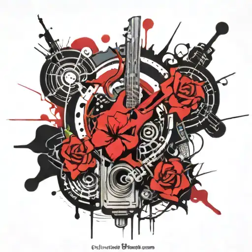 Tattoo In The Style Of Nu Metal Music