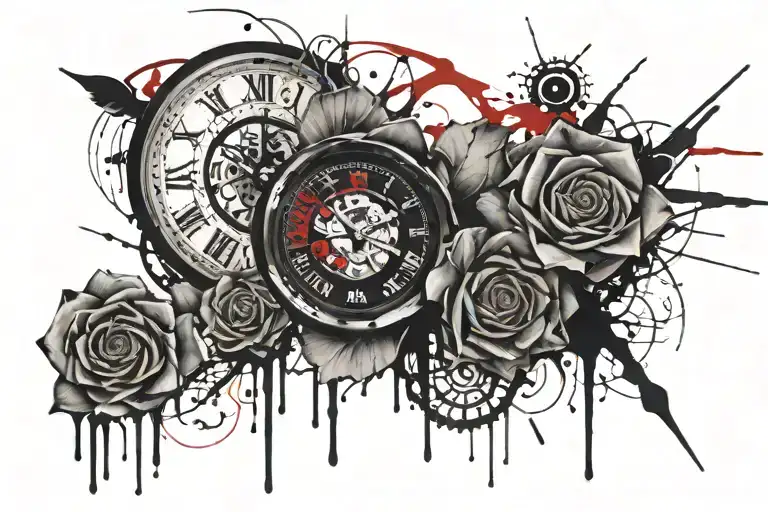 Rose And Eye A Clock Hands