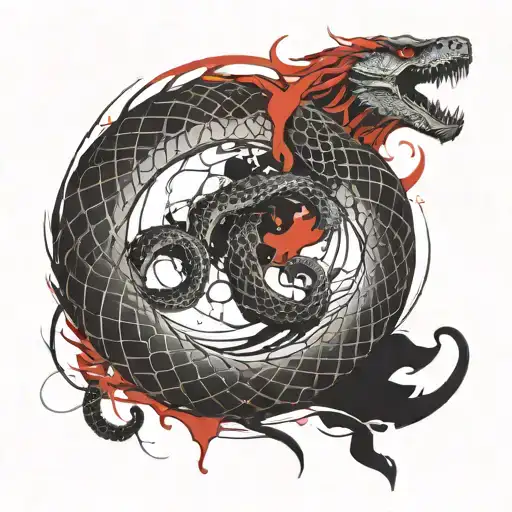 Jormungandr Wrapping Yggdrasil