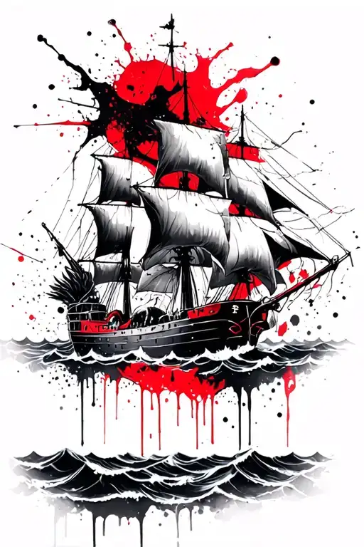Pirates Skull And Ship