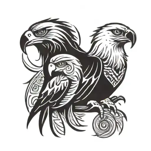 Eagle And Sloth Couple Enjoying