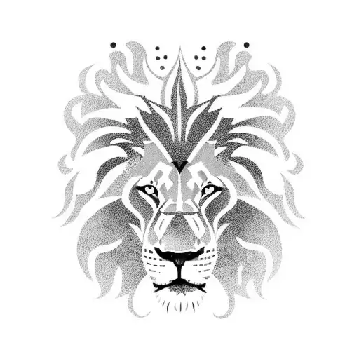 Lion With Roman Numbers