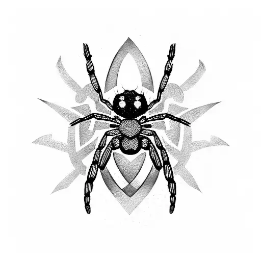 Create A Spider Tattoo And Sigil-style Scratches