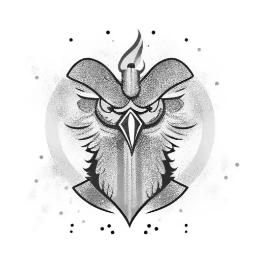 Rainbow Crow With Torch In Mouth