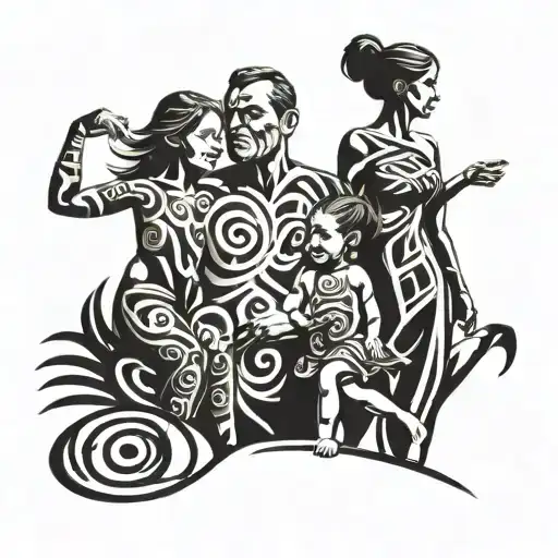 A Father With His Girls