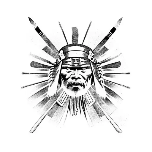 Samurai With Native American Inspiration