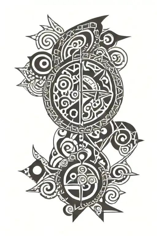 Crotchet Rest Dark Tribal