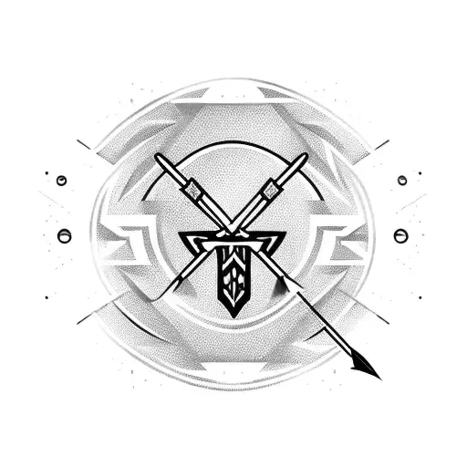 Archer Bow With Arrow Nocked