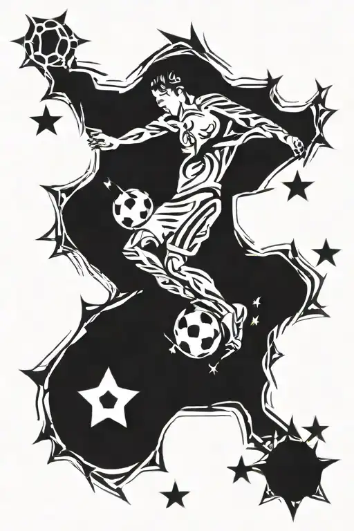 World Cup Soccer With Tree Stars