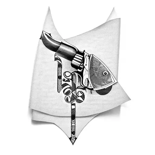 A Revolver Wrapped In A Sheet Music Ribbon