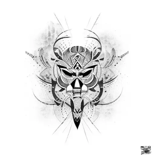 Black And White Crazy Tribal Only Lines