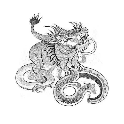 Ox With A Dragon And A Rat And A Snake And A Tiger