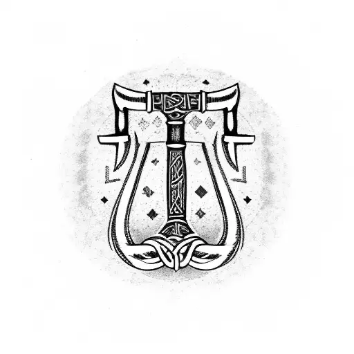 Viking Sword With Runes Engraved Down The Fuller And Runes Engraved Into The Hilt