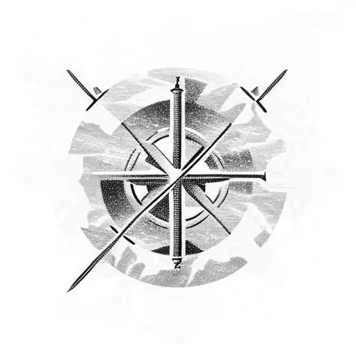 Christian Cross With Fish And Diver