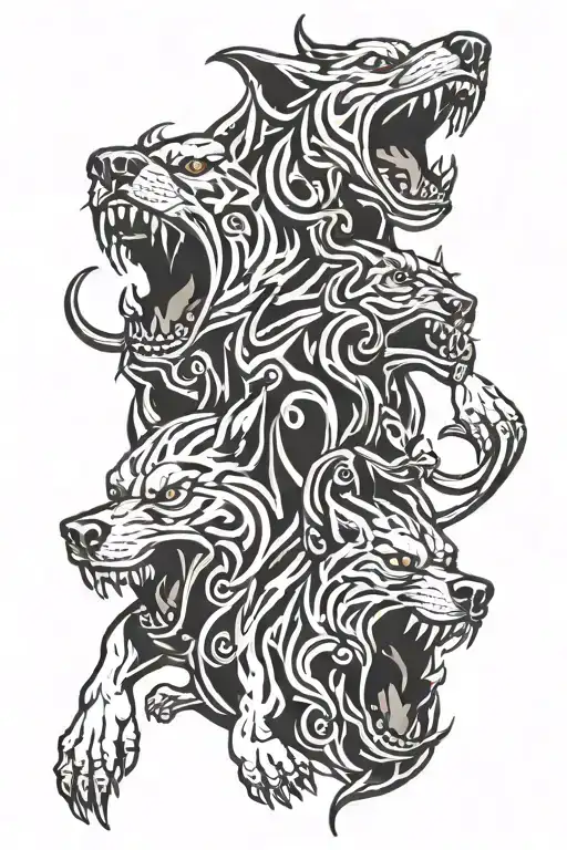 Cerberus Three Headed Dog Howling