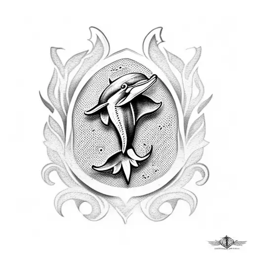 Florentine Fleur-de-lis And Dolphin