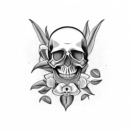 Skull And Magnolia