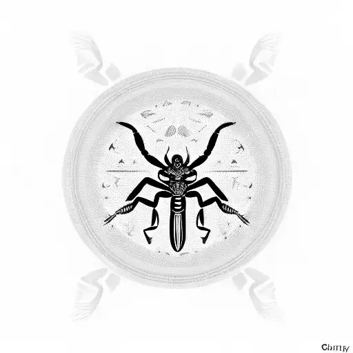 Egyptian Scorpion Hieroglyphics Dial