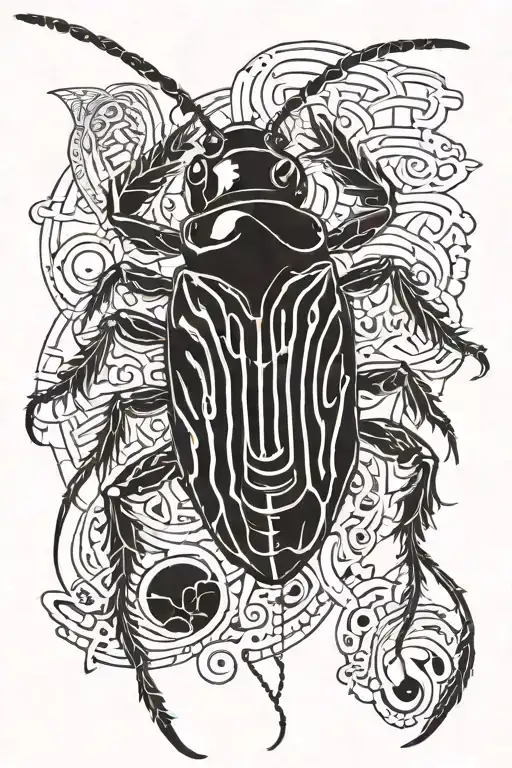 A Human Looking Cockroach Eating A Rotting Cow Cadaver