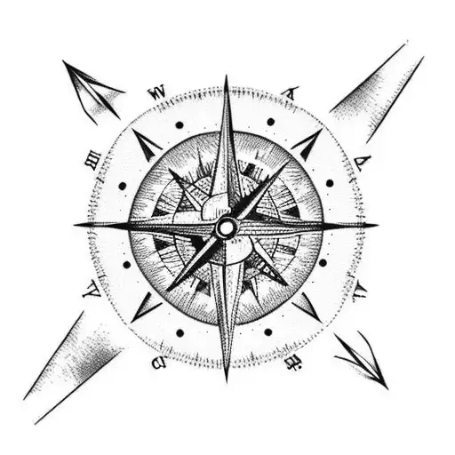 Forearm Sleeve Compass With Wolf