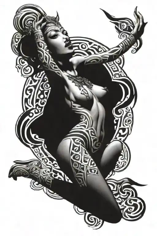 Beautiful Evil Goddess Sexy Fit Bikini Stockings