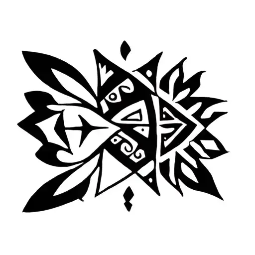 Talavera And Aztec Symbols