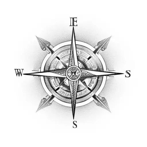 Moral Compass Made Of Gears That Is Breaking From The Southwest And Northeast Corners