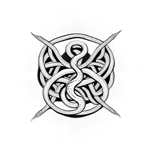 Dagger With Snake Coiled Around It