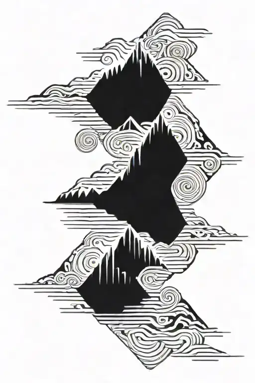 Mountain Above A Lake