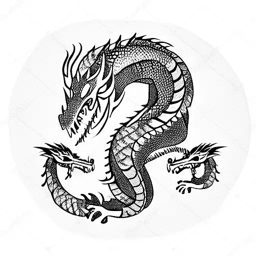 Dad Dragon With 2 Baby Dragons